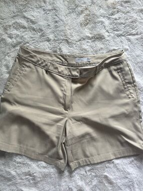 Lady Hagen Classic Tailored Light Tan Golf Shorts
